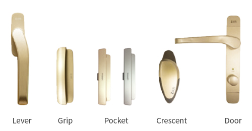 Lever / Grip / Pocket / Crescent / Door 이미지