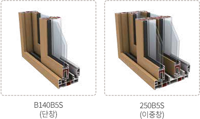 B140B5S(단창), D250B5S(이중창) 이미지